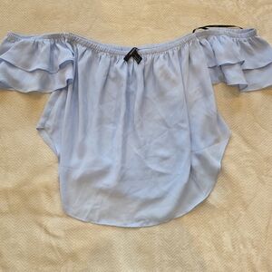 💥4 for $25💥 Forever 21 Light Blue Off-Shoulder Women's Blouse